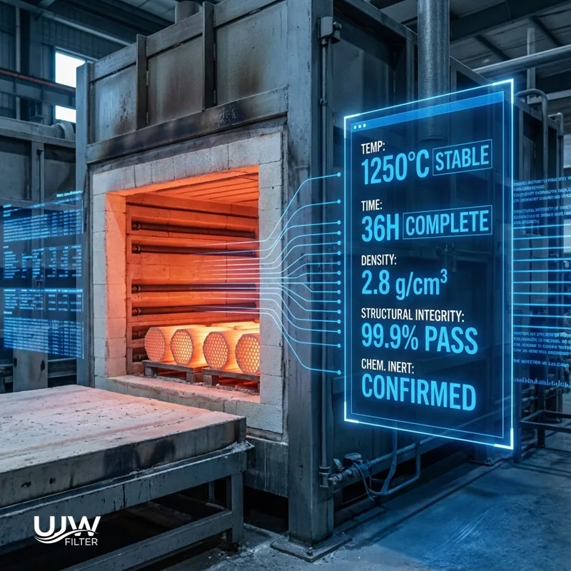 UJW workshop and finished filter media collage